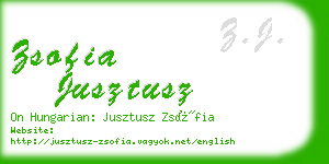 zsofia jusztusz business card